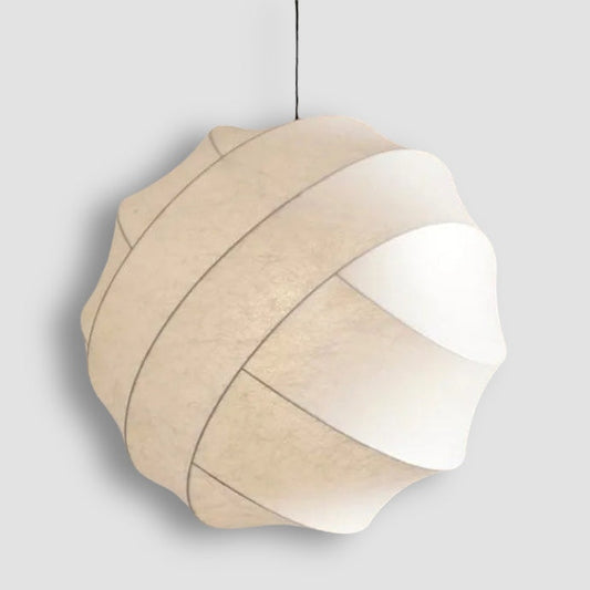 Pendant Light Silk Sphere in Wabi Sabi Style | Sabire