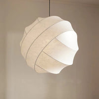 Pendant Light Silk Sphere in Wabi Sabi Style | Sabire