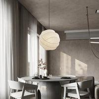 Pendant Light Silk Sphere in Wabi Sabi Style | Sabire