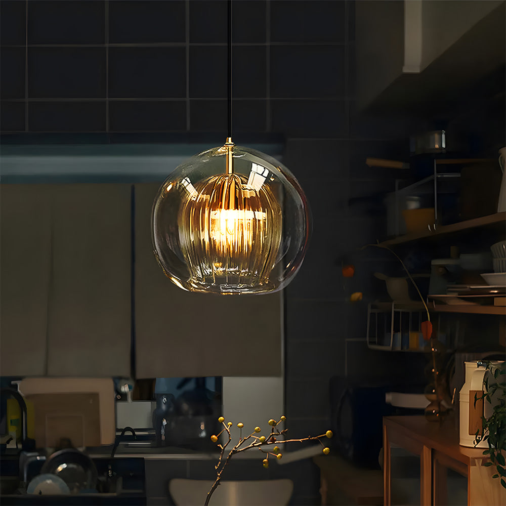 Pendant Light Spherical Glass in Nordic Modern Style | Vynari