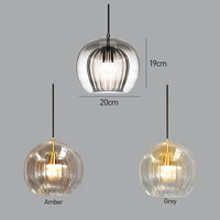 Pendant Light Spherical Glass in Nordic Modern Style | Vynari