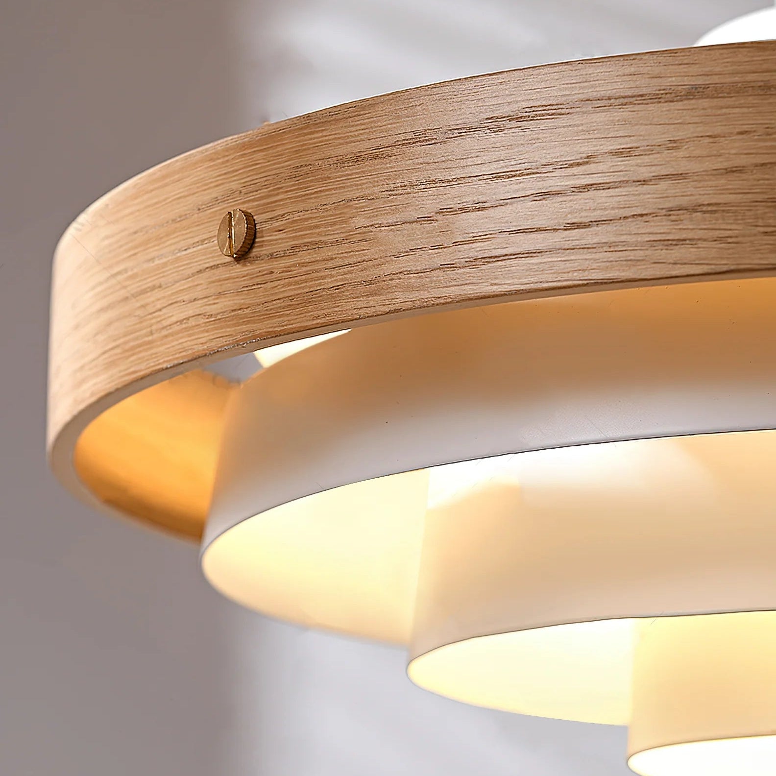 Pendant Light Swing Arm Wood Metal Industrial Style | Rancho