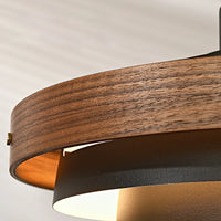 Pendant Light Swing Arm Wood Metal Industrial Style | Rancho