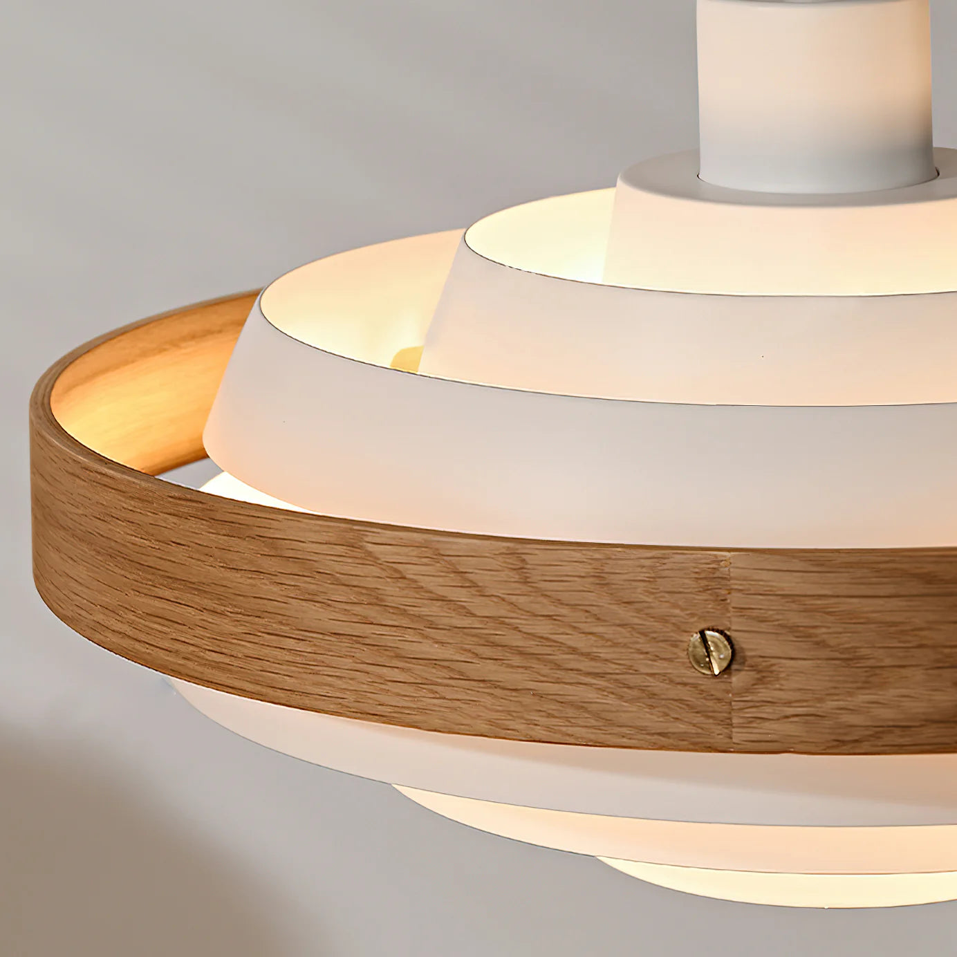 Pendant Light Swing Arm Wood Metal Industrial Style | Rancho