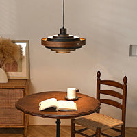 Pendant Light Swing Arm Wood Metal Industrial Style | Rancho