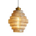 Pendant Light Tiered Glass Shade Modern Interior | Lunario