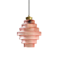 Pendant Light Tiered Glass Shade Modern Interior | Lunario