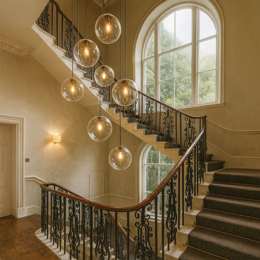 Pendant Light Transparent Glass Globe Minimal Style | Lorian