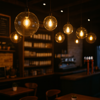 Pendant Light Transparent Glass Globe Minimal Style | Lorian