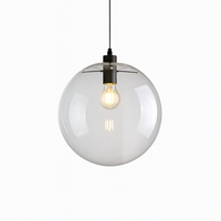 Pendant Light Transparent Glass Globe Minimal Style | Lorian