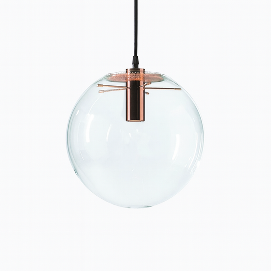Pendant Light Transparent Glass Globe Minimal Style | Lorian