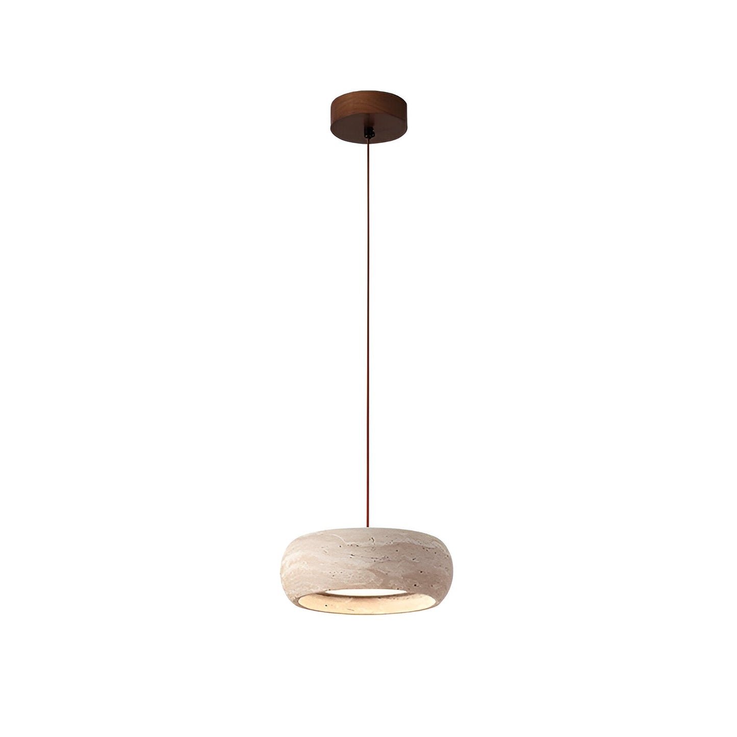 Pendant Light Travertine Stone in Wabi Sabi Style | Sorava