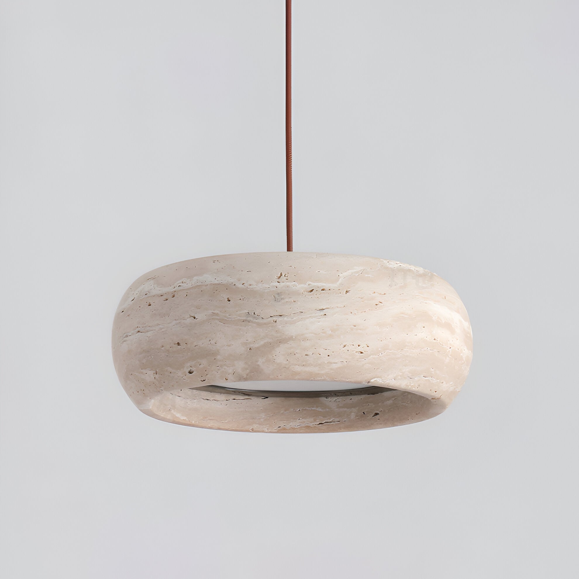 Pendant Light Travertine Stone in Wabi Sabi Style | Sorava