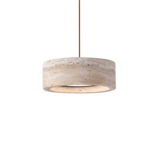 Pendant Light Travertine Stone in Wabi Sabi Style | Sorava