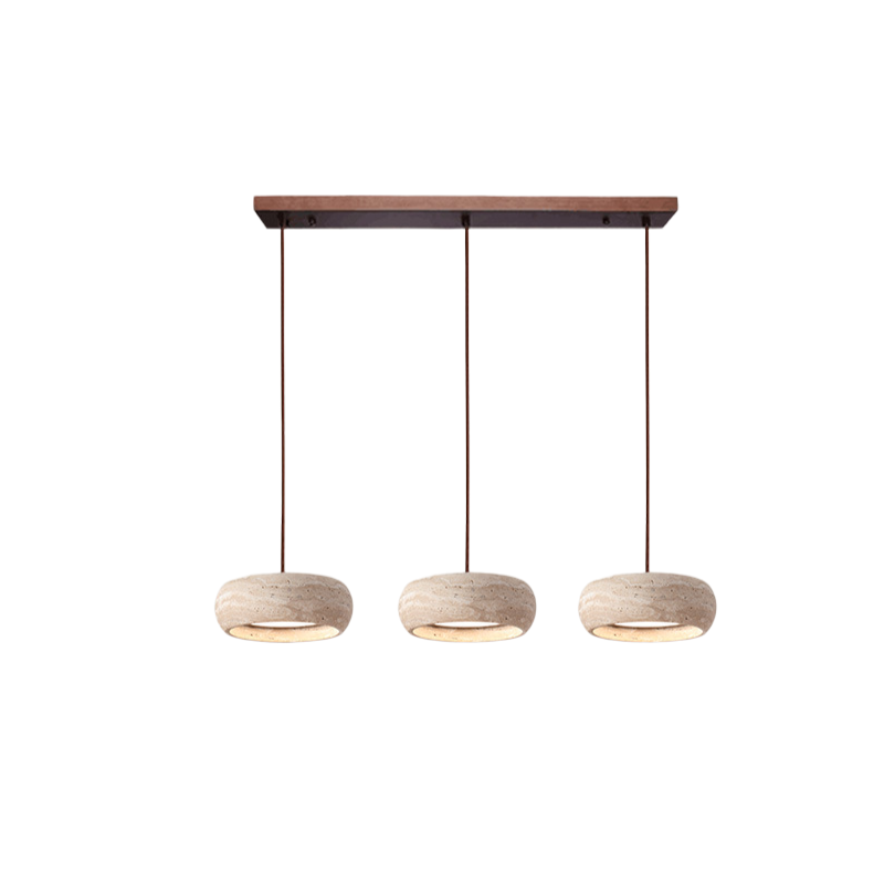 Pendant Light Travertine Stone in Wabi Sabi Style | Sorava