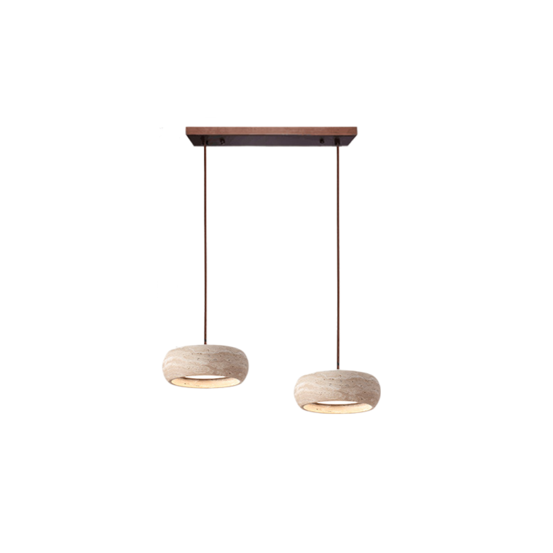 Pendant Light Travertine Stone in Wabi Sabi Style | Sorava