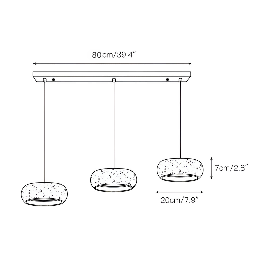 Pendant Light Travertine Stone in Wabi Sabi Style | Sorava