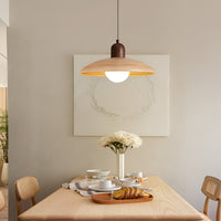 Pendant Light Walnut Finish Japanese Wabi-Sabi Style | Noraku