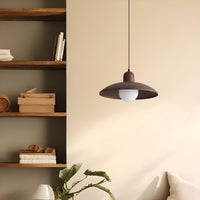Pendant Light Walnut Finish Japanese Wabi-Sabi Style | Noraku