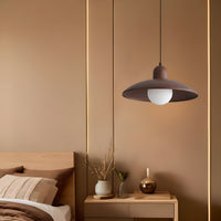 Pendant Light Walnut Finish Japanese Wabi-Sabi Style | Noraku