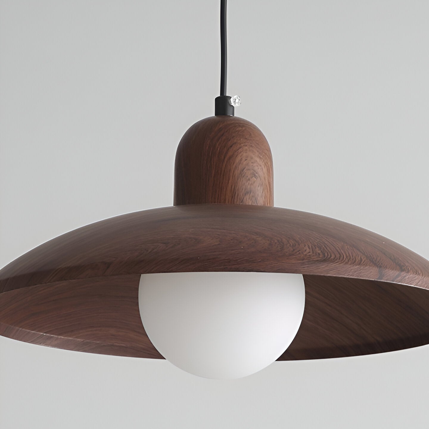 Pendant Light Walnut Finish Japanese Wabi-Sabi Style | Noraku