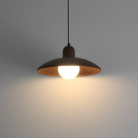 Pendant Light Walnut Finish Japanese Wabi-Sabi Style | Noraku