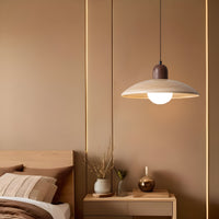 Pendant Light Walnut Finish Japanese Wabi-Sabi Style | Noraku