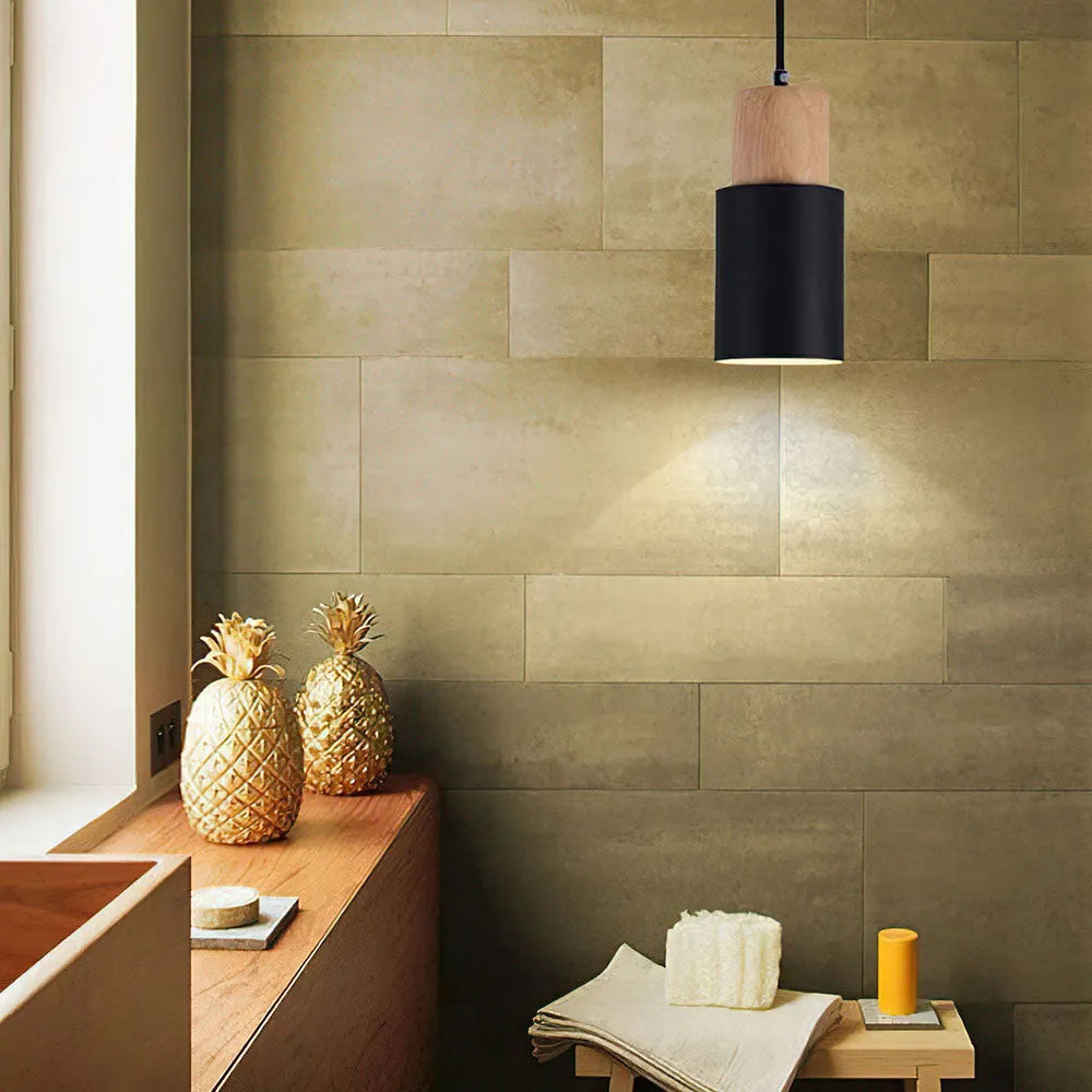 Pendant Light Wood Accent LED in Nordic Design | Macylea