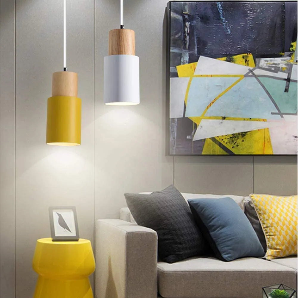 Pendant Light Wood Accent LED in Nordic Design | Macylea
