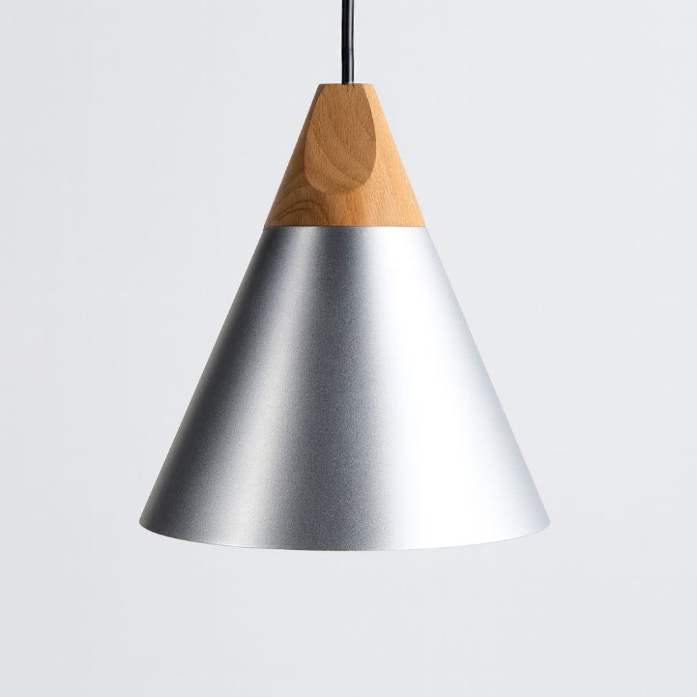Pendant Light Wood Aluminium Nordic Style | Alvarn