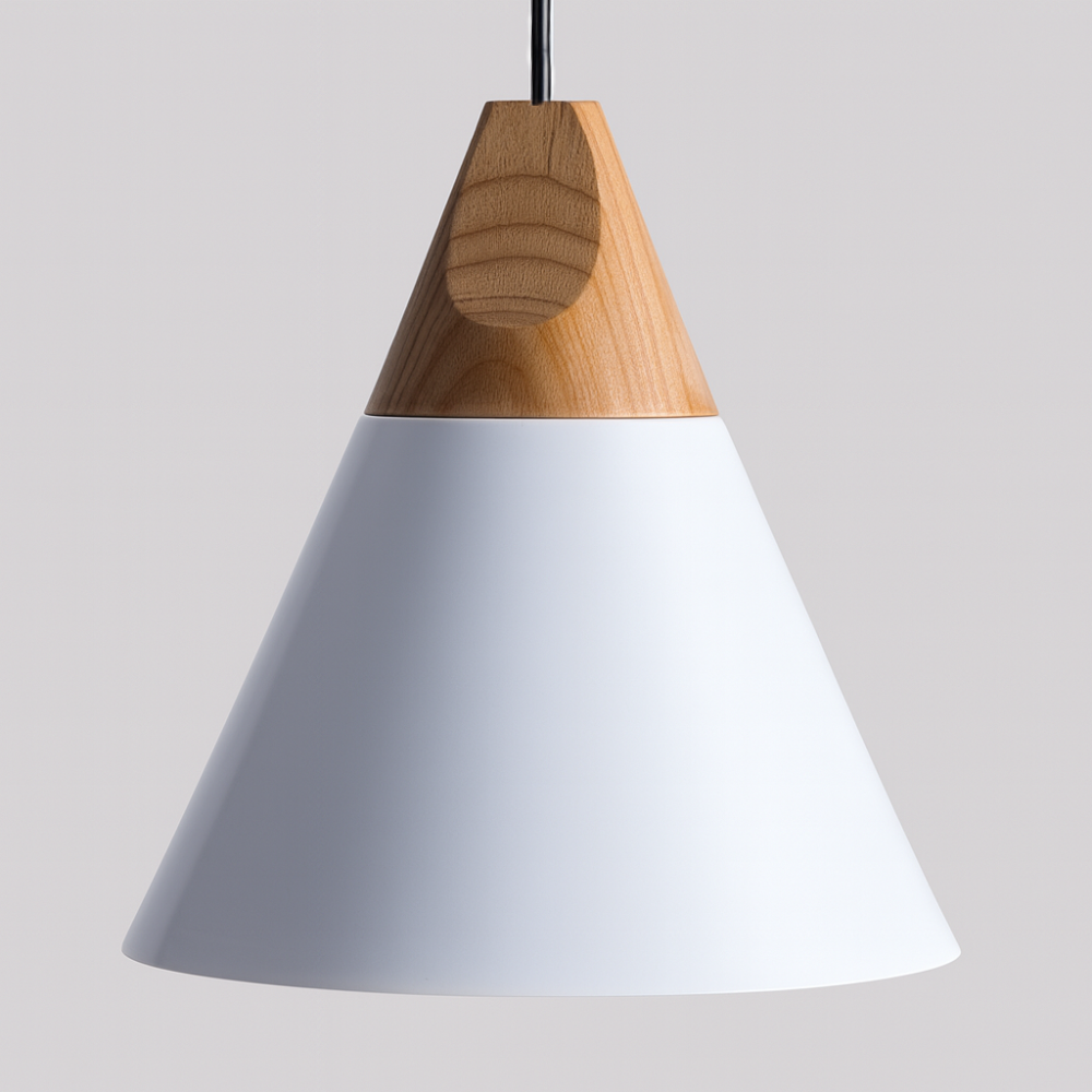 Pendant Light Wood Aluminium Nordic Style | Alvarn