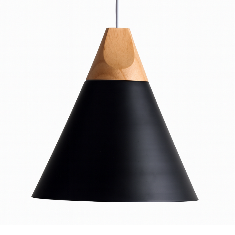 Pendant Light Wood Aluminium Nordic Style | Alvarn