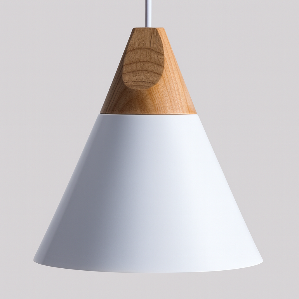 Pendant Light Wood Aluminium Nordic Style | Alvarn