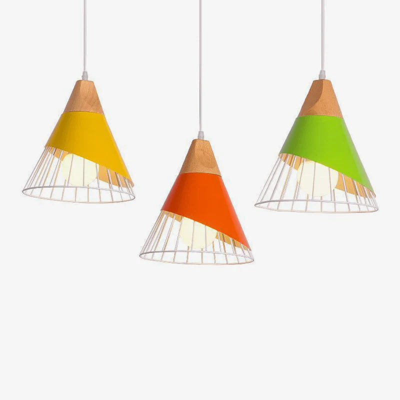 Pendant Light Wood Frame in Scandinavian Style | Pelsiro