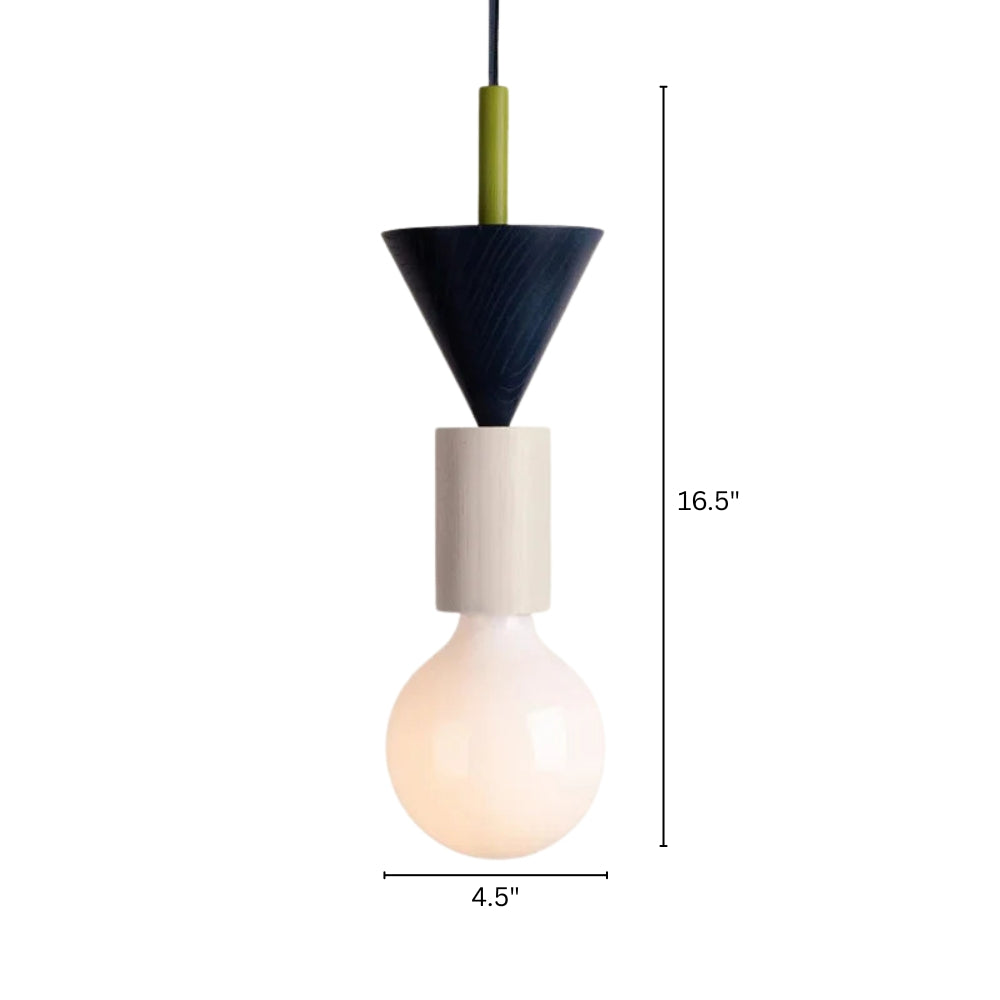 Pendant Light Wood LED Nordic Geometric Lighting | Nordilo