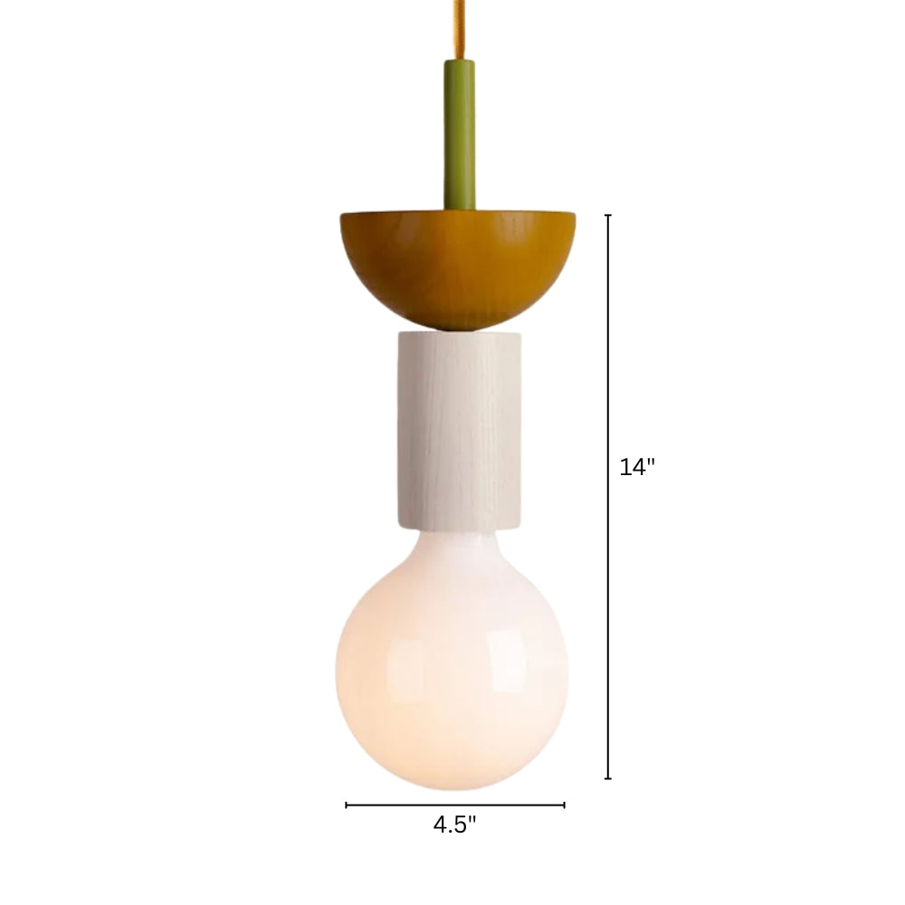 Pendant Light Wood LED Nordic Geometric Lighting | Nordilo