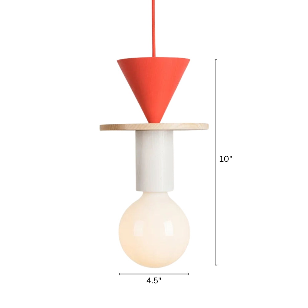 Pendant Light Wood LED Nordic Geometric Lighting | Nordilo