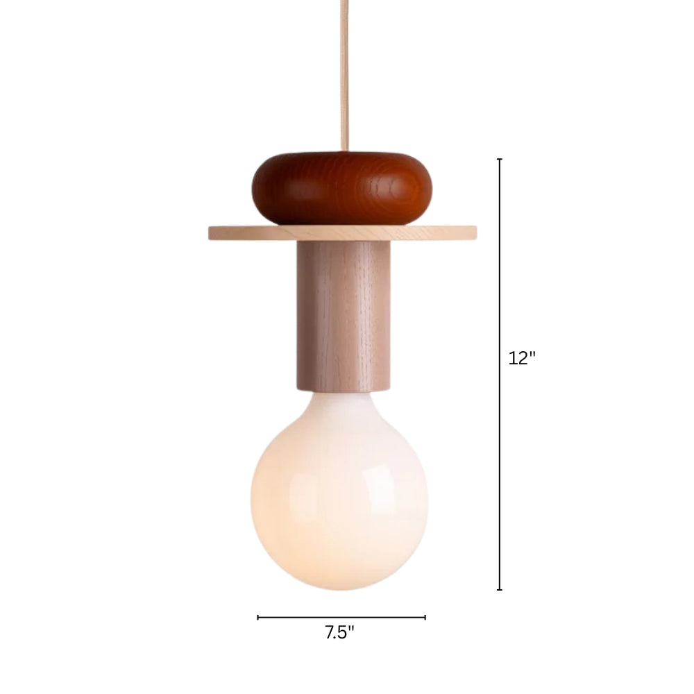 Pendant Light Wood LED Nordic Geometric Lighting | Nordilo