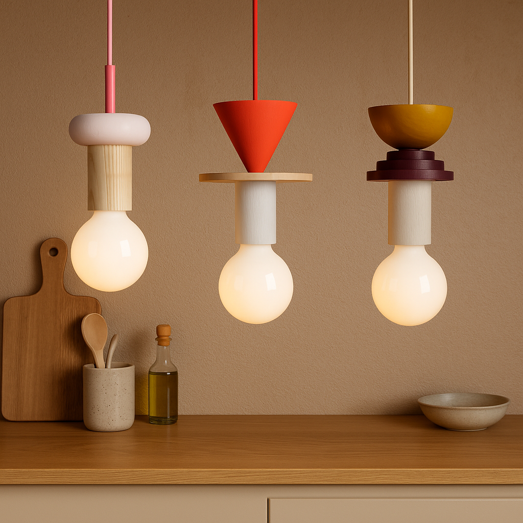Pendant Light Wood LED Nordic Geometric Lighting | Nordilo