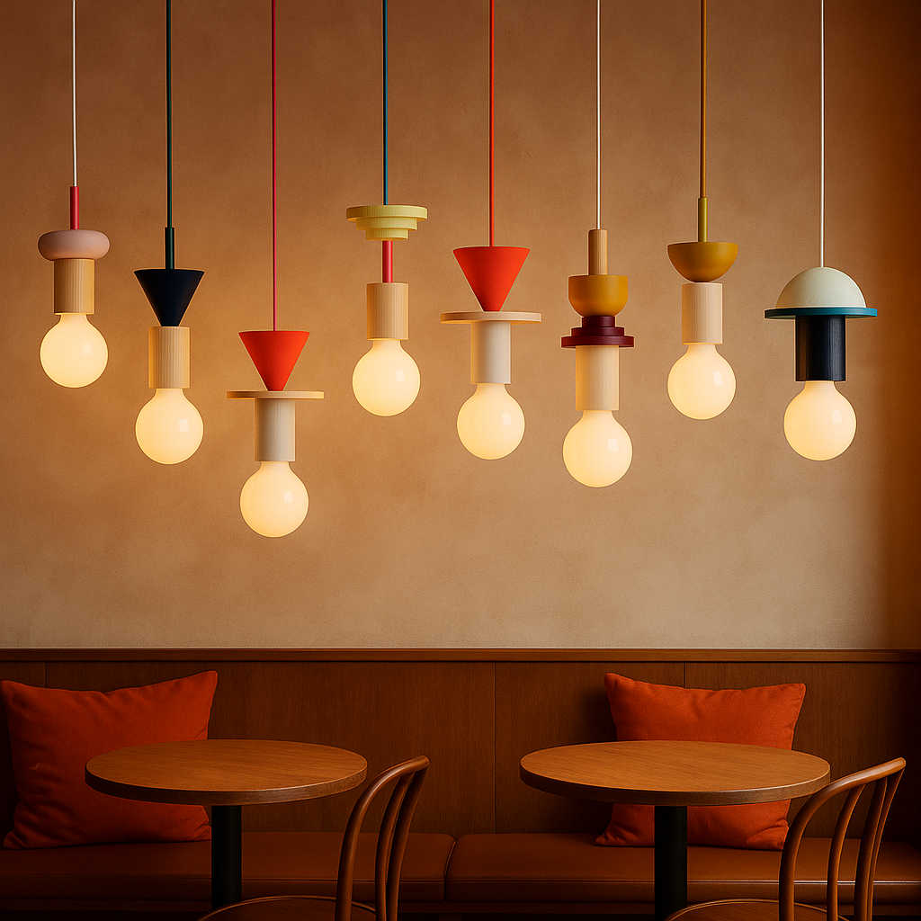 Pendant Light Wood LED Nordic Geometric Lighting | Nordilo