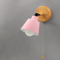 Pendant Light Wood Metal with Pull Chain Scandinavian | Devora