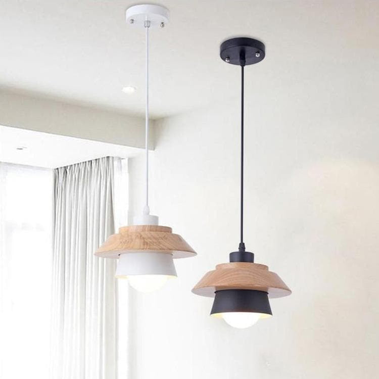 Pendant Light Wood and Metal Nordic LED Design | Nordeva