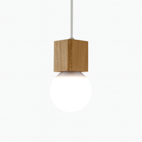 Pendant Light Wooden Cube Scandinavian Design Interior | Nortavo