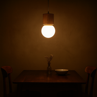 Pendant Light Wooden Cube Scandinavian Design Interior | Nortavo