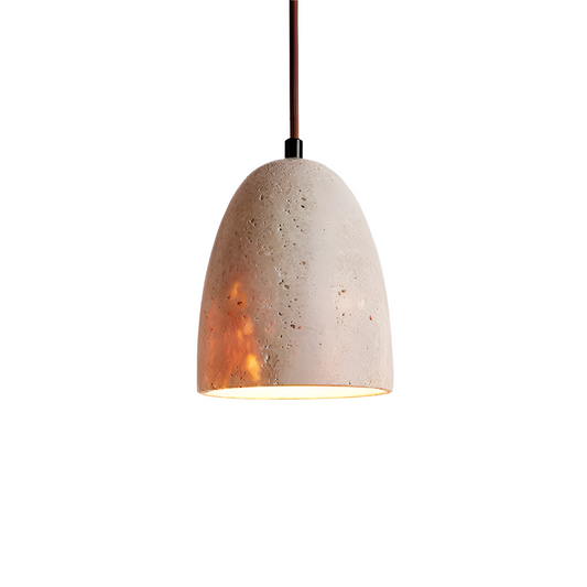 Pendant Light Yellow Travertine Retro Bell Design | Vinoro