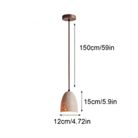 Pendant Light Yellow Travertine Retro Bell Design | Vinoro