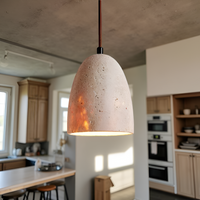 Pendant Light Yellow Travertine Retro Bell Design | Vinoro