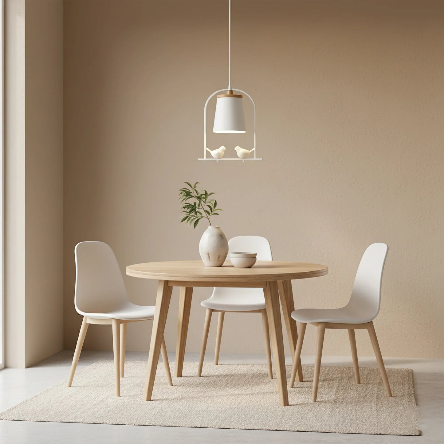 Pendant Light with Bird Details Scandinavian Interior | Arandis