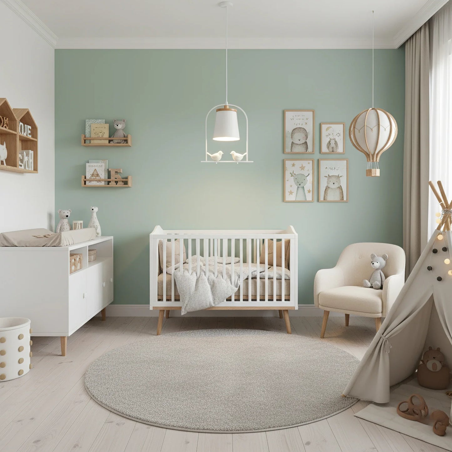 Pendant Light with Bird Details Scandinavian Interior | Arandis