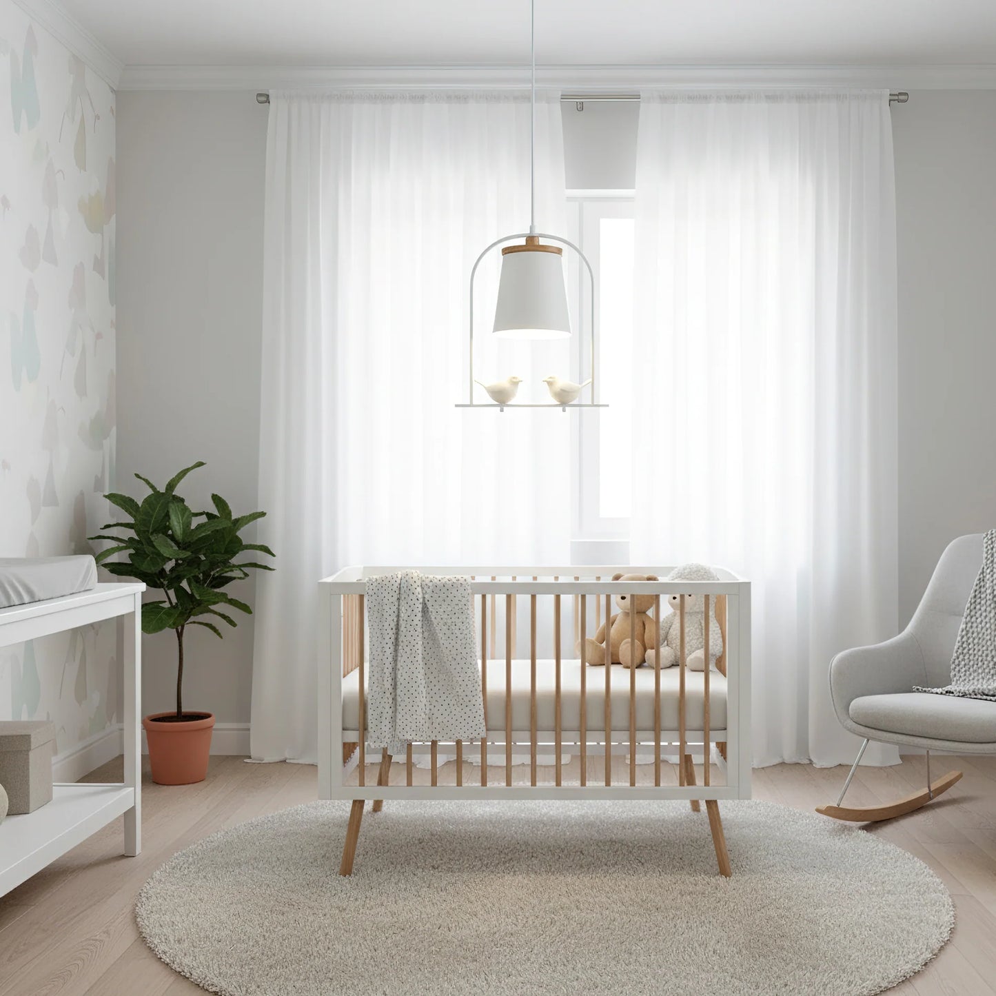 Pendant Light with Bird Details Scandinavian Interior | Arandis